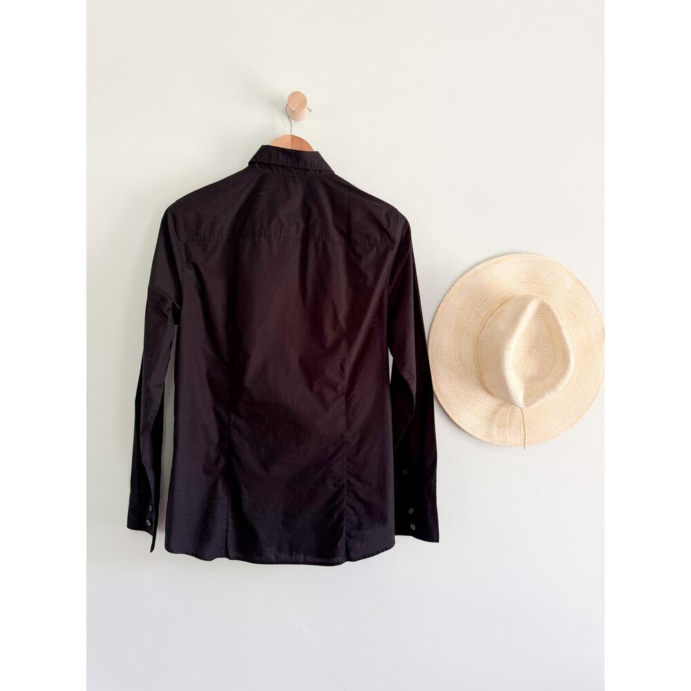 JCrew Factory | NWT Signature Fit Cotton Poplin Button Up Black | Sz M - Picture 10 of 11